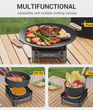 WESTTUNE Draagbare Camping Gasbrander 3600W - Infrarood Verwarmingssysteem met Elektronische Ontsteking