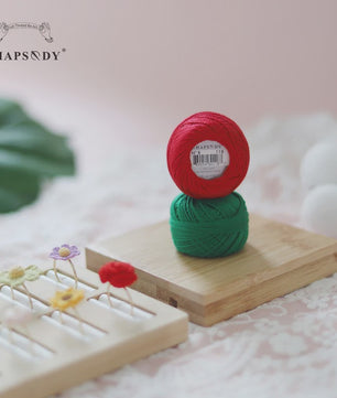 Rhapsody Pearl Cotton Haakgaren Maat 8 - Egyptisch Katoen, Dubbel Gemerceriseerd