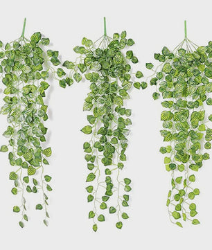 3x Kunstplant Klimop Hangplant - 90cm Nep Groene Slangplant voor Binnen en Buiten