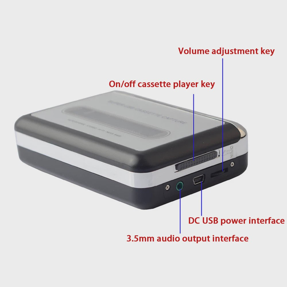 Draagbare Cassette Speler & MP3 Converter - Zet tapes om naar digitaal via USB