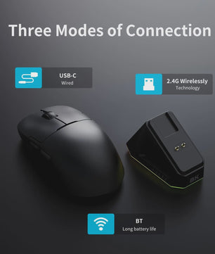 Ajazz AJ159 Pro Draadloze Gaming Muis - PAW3395 Sensor, 26K DPI, Tri-Mode Connectiviteit