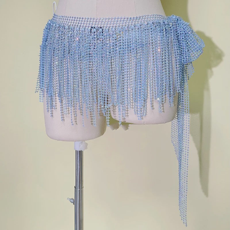Glanzende Buikdans Heupsjaal met Strass Steentjes - Dansgordel voor Oosterse Dans & Outfit