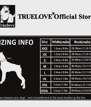 Truelove Verstelbare Hondenhalsband - Gewatteerd Mesh, 3M Reflecterend Nylon, Duurzaam & All-Weather, 8 Maten