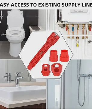 14-in-1 Multifunctionele Kraan & Gootsteen Sleutel Kit voor Sanitair Reparatie & Installatie
