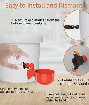 50x Automatische Kippen Drinkbakjes - Efficiënte Waterdispenser voor Pluimvee
