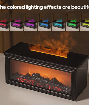 Sfeervolle Vuurhaard Aroma Diffuser met Luchtbevochtiger en Afstandsbediening - Creëer Warmte en Geur