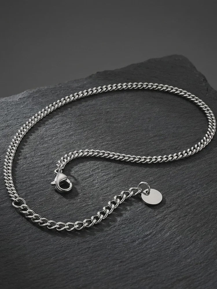 3mm Miami Cuban Ketting Enkelbandje voor Dames | Roestvrij Staal Stapelbaar