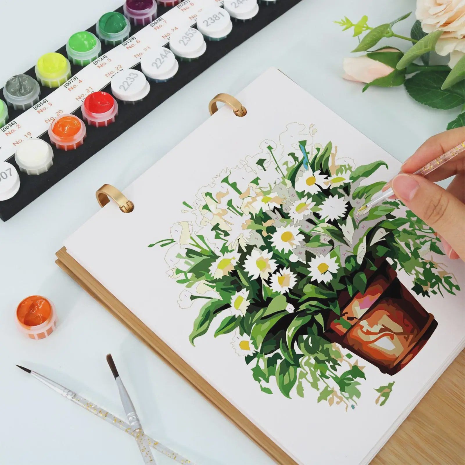 2026 Creatieve Kalender: Schilderen op Nummer Kit met Handgetekende Ontwerpen