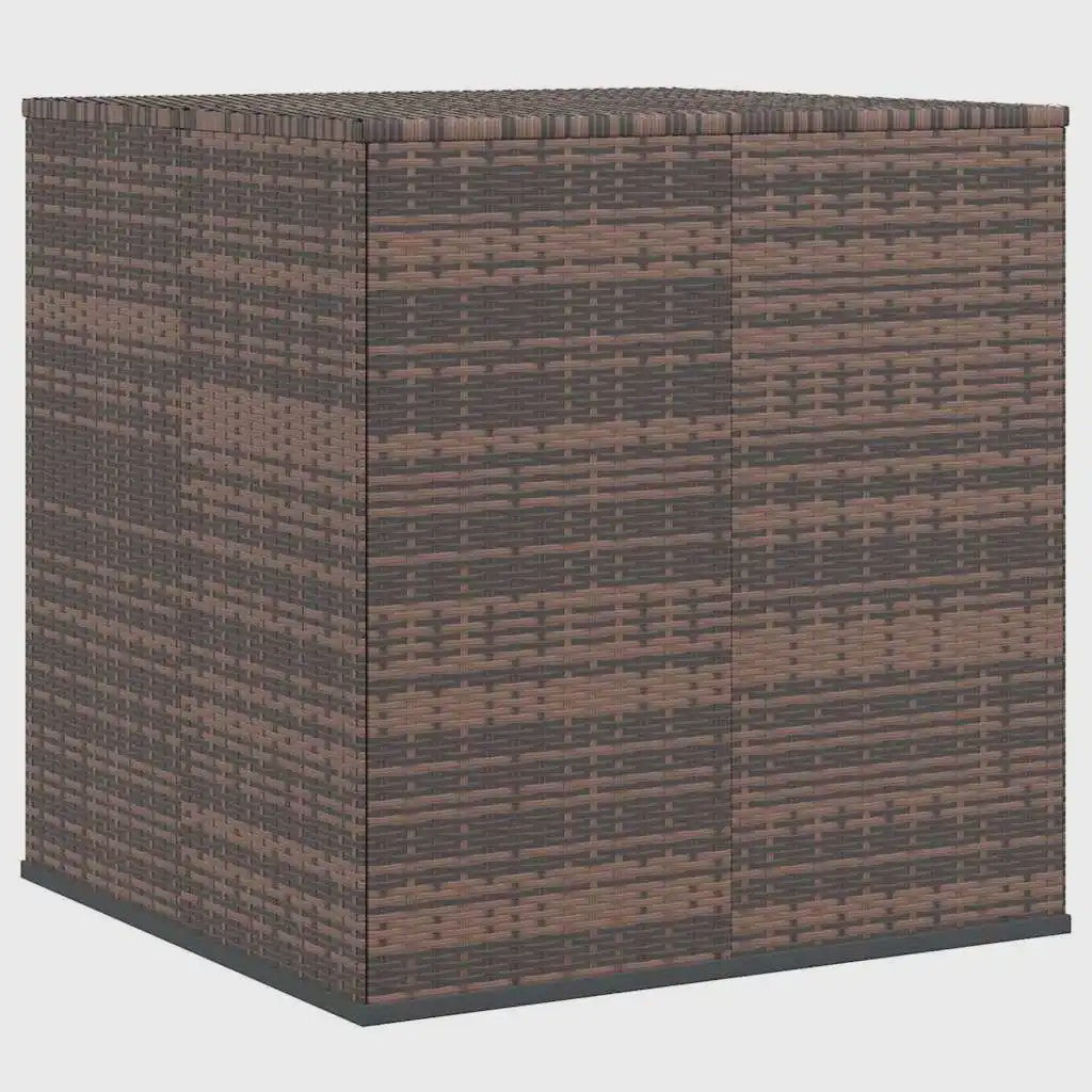 Bruine PE Rotan Kussenbox 100x97.5x104 cm - Weerbestendige Tuinopbergbox