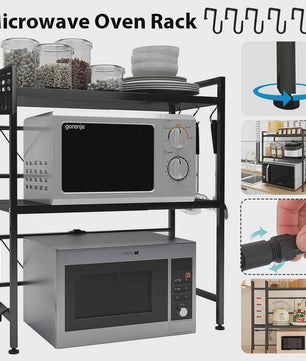 Verstelbare Magnetron Ovenrek - Keuken Organizer met Haken