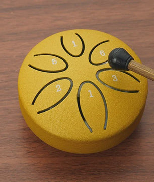 Mini Stalen Tongtrommel (6 Tonen) - Ethereal Hand Drum met Stokken - 3 Inch