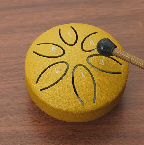 Mini Stalen Tongtrommel (6 Tonen) - Ethereal Hand Drum met Stokken - 3 Inch