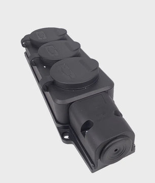 Waterdichte Buiten Verlengkabel met 3 of 4 Stopcontacten - IP54 - 16A/3500W