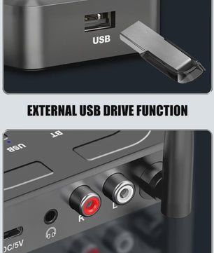 Bluetooth 6.0 Audio Ontvanger met Microfoon - AUX, RCA, USB - Draadloze HIFI Stereo Adapter voor Auto & Speaker