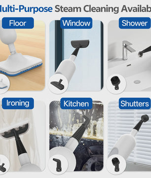 Krachtige 6-in-1 Stoomreiniger: Stoommop & Handheld Reiniger voor Alle Vloeren
