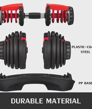 Verstelbare Dumbbell Set 2.5-24 KG - Ruimtebesparend en Veelzijdig Fitnessgewicht