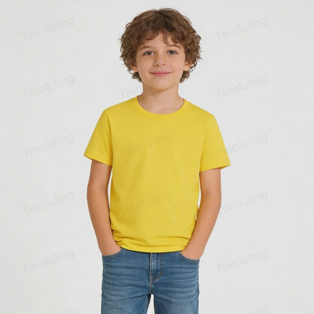 Basic Katoenen T-shirt voor Kinderen & Baby's - Jongens & Meisjes - Wit & Roze - Maten 1 t/m 14 Jaar