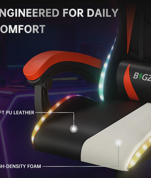 Gartistgo Ergonomische Gaming Stoel met RGB LED Verlichting