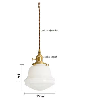 Japanse Glazen Hanglamp – Minimalistisch Nordic Design – LED E27 – Verstelbaar Snoer 200 cm – Sfeervolle Interieurverlichting