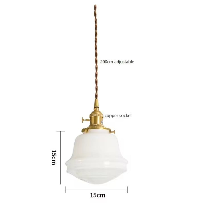 Japanse Glazen Hanglamp – Minimalistisch Nordic Design – LED E27 – Verstelbaar Snoer 200 cm – Sfeervolle Interieurverlichting