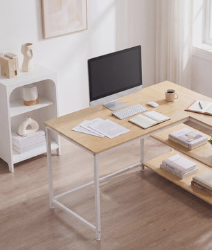 Hoekbureau L-vormig Bureau met 3 Planken - 110 x 80 cm