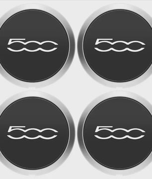 Set Naafdoppen Velgen 500 Logo voor Fiat 500 - 4 Stuks