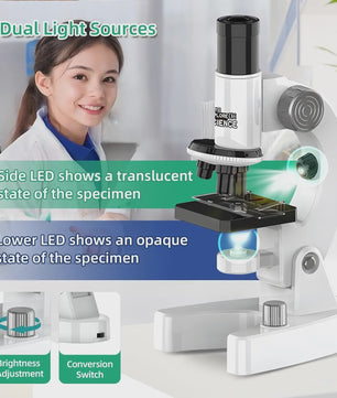 Krachtige 4800x HD Microscoop voor Studenten en Kinderen - Educatief Lab Geschenk