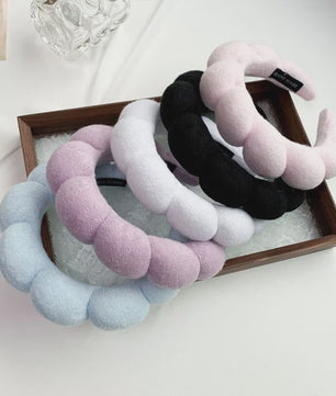 Cosmetische Puffy Hoofdband en Polsbandjes Set - Microfiber voor Gezichtswas & Make-up