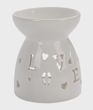 Witte Keramische Geurbrander voor Essentiële Oliën & Aromatherapie - Sfeervol Oosters Decoratie Ornament