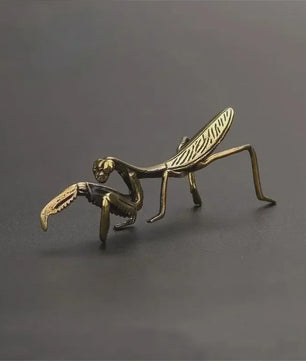 Antieke Bidsprinkhaan Miniatuur - Creatieve Decoratie voor Bureau en Huis