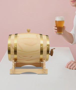 Eikenhouten Wijnvat 3L/5L met Tap & Standaard - Perfect voor Whisky, Wijn of Rum