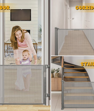 Intrekbare Veiligheidshekje voor Baby's en Huisdieren, 0-150cm Breed, Binnen & Buiten