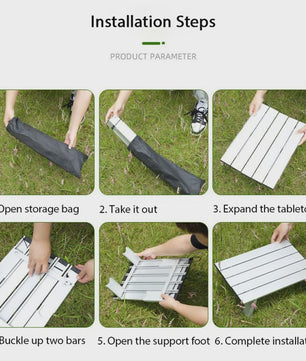 WESTTUNE Ultralichte Mini Campingtafel - Opvouwbaar Aluminium Outdoor Tafel voor Backpacken & Picknick