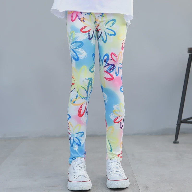 Meisjes Leggings met Print | Comfortabele Stretch Broekjes voor Lente, Zomer & Herfst (2-12 Jaar)