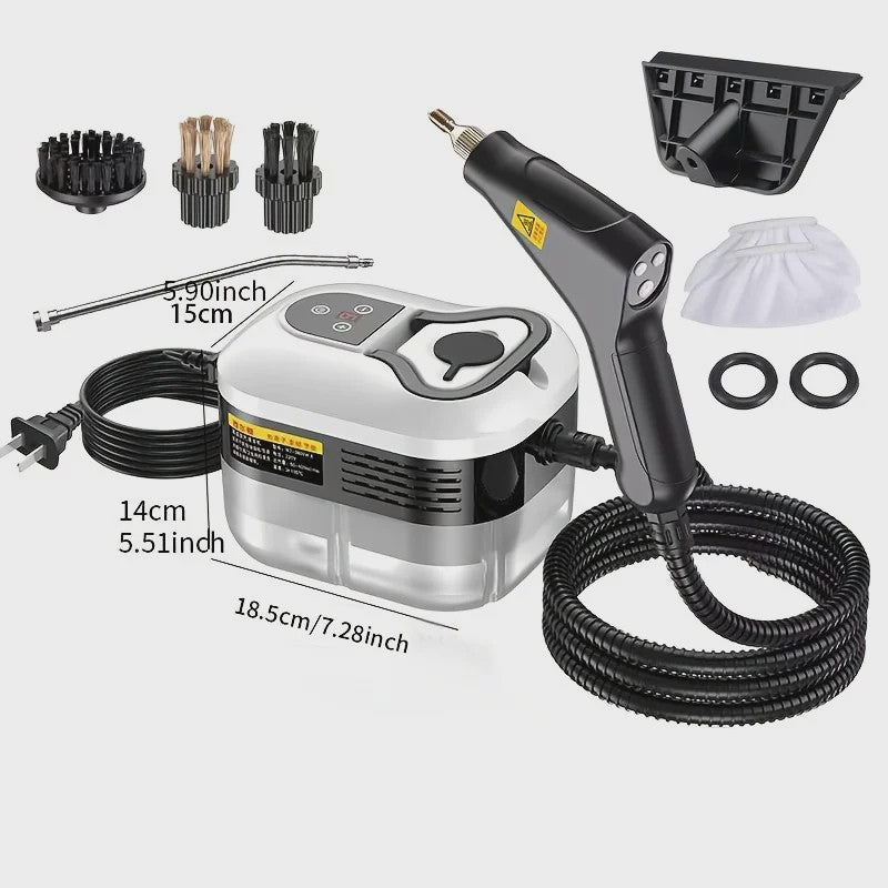 Krachtige 2500W Hogedruk Stoomreiniger - Multifunctioneel & Hittebestendig voor Huis & Auto