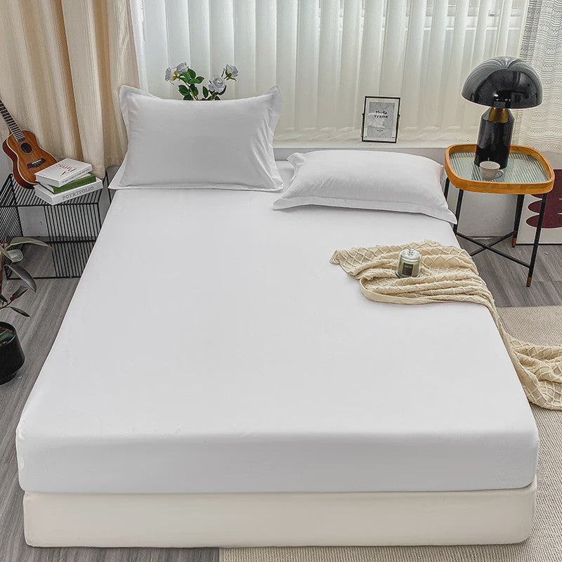 Hoeslaken met Elastische Band - Effen Kleur, Antislip & Verstelbaar voor Alle Bedden