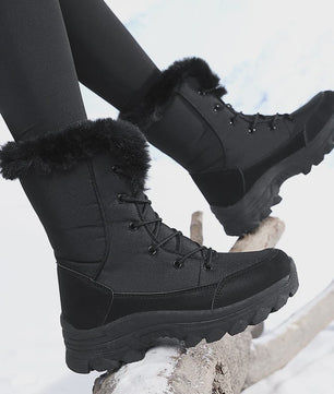 Warme Dames Winter Snowboots - Waterdicht, Antislip & Fleece-Lined Hoge Laarzen