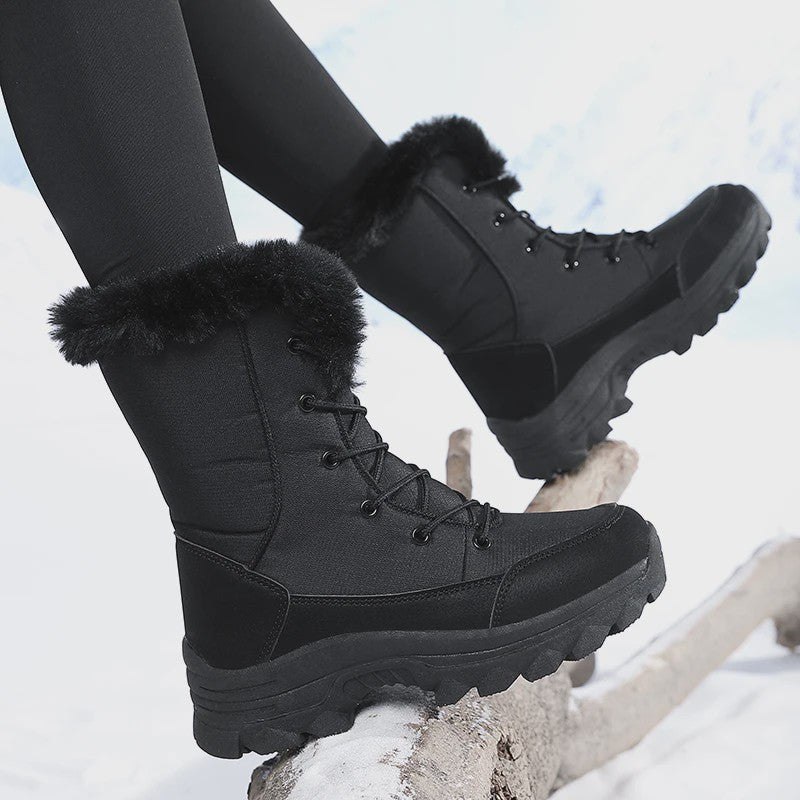 Warme Dames Winter Snowboots - Waterdicht, Antislip & Fleece-Lined Hoge Laarzen