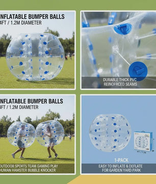 Opblaasbare Bumperbal 1.2m Diameter - Dik PVC | Leuk voor Spelletjes & Feesten