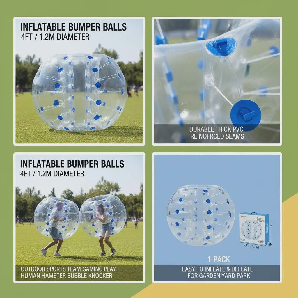 Opblaasbare Bumperbal 1.2m Diameter - Dik PVC | Leuk voor Spelletjes & Feesten