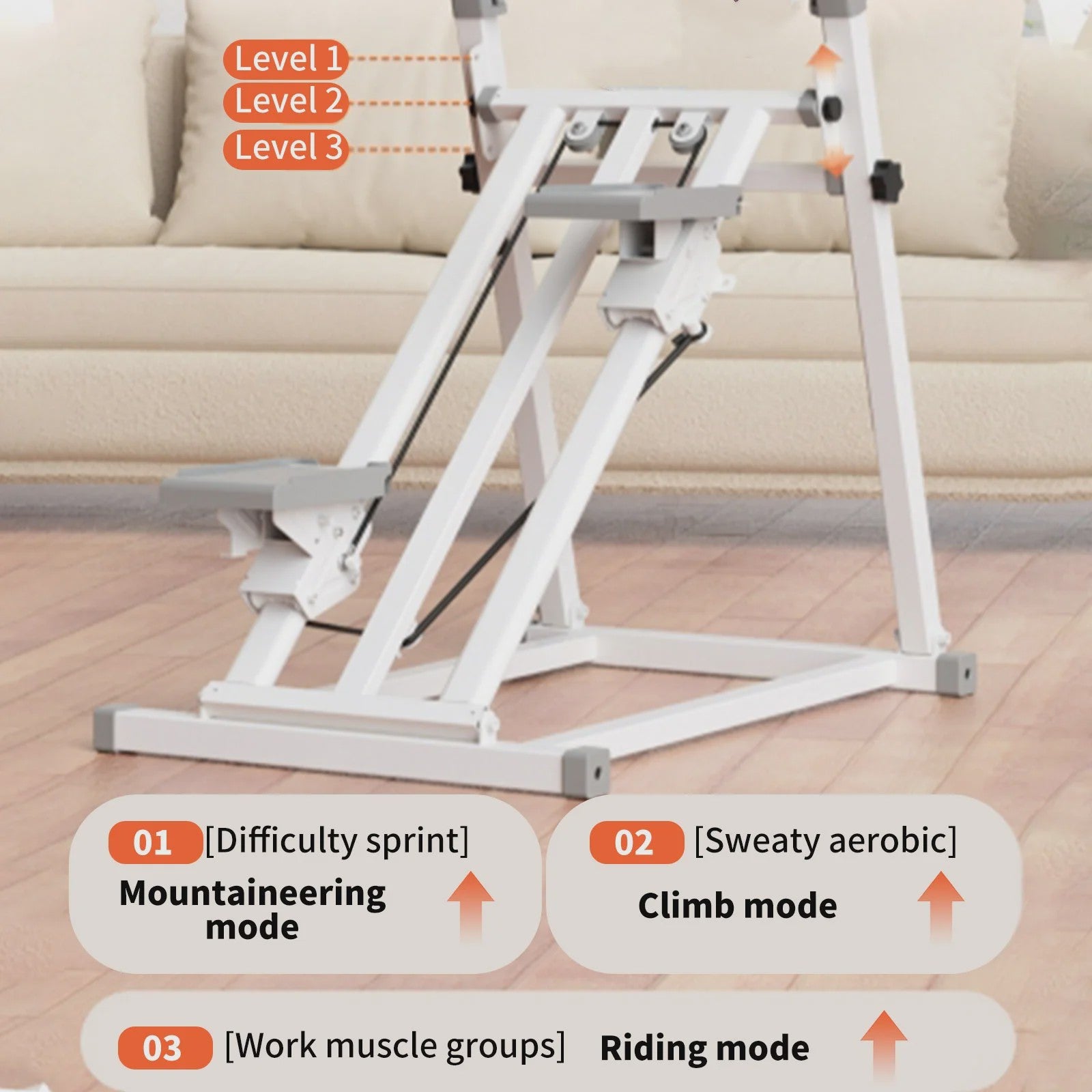 Opvouwbare Verticale Climber Stepper - Full-Body Cardio Fitness Apparaat voor Thuis