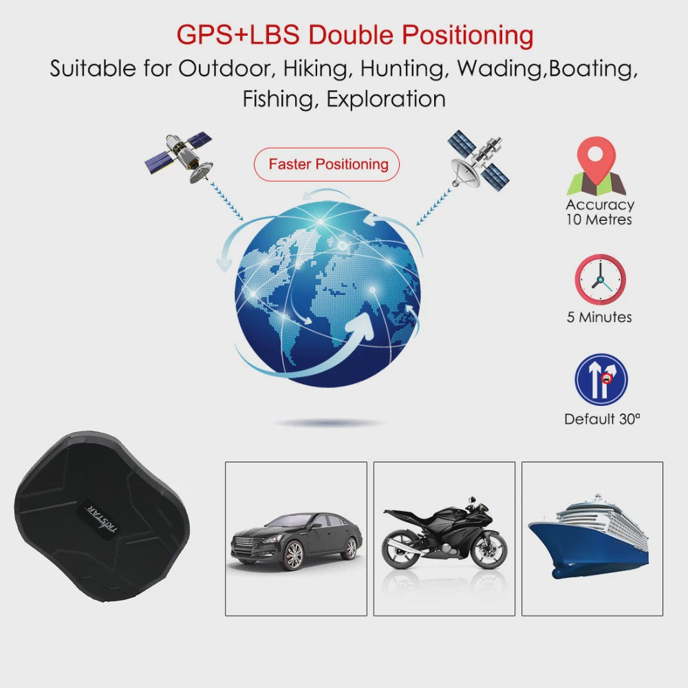 TKSTAR TK905 GPS Tracker Auto - 5000mAh Batterij, 4G/2G, Magnetisch, Real-time Locatie