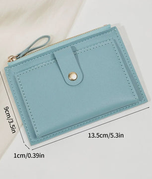 Minimalistische Dames Portemonnee Kaarthouder - Dun PU Leer Mini Portemonnee