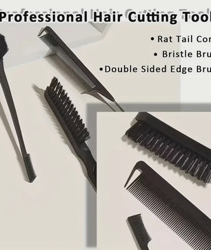 Professionele Haarborstel Set: Voor Sleeke Kapsels, Glad Maken van Baby Hairs & Touperen
