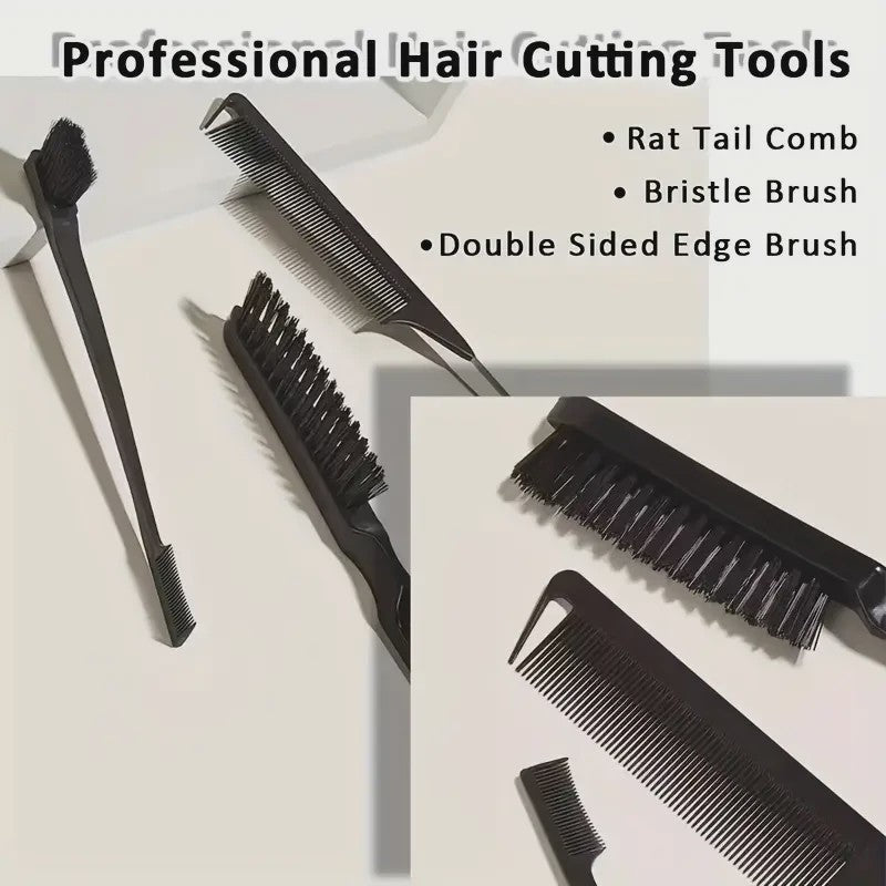 Professionele Haarborstel Set: Voor Sleeke Kapsels, Glad Maken van Baby Hairs & Touperen