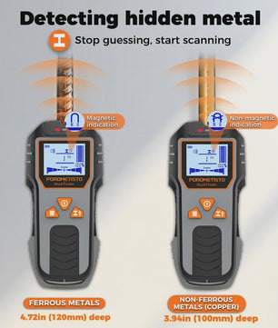 6-in-1 Stud Finder & Muurscanner: Detecteert Hout, Metaal, Elektra & Leidingen