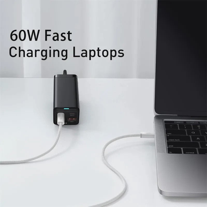 USB-C Kabel met PD 60W Snelladen - Geweven Draad voor iPhone, Samsung, Huawei