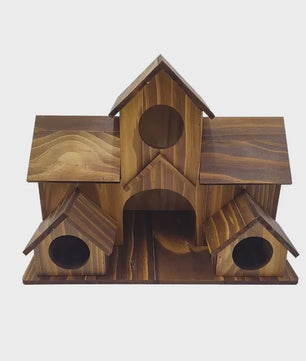 Groot Houten Vogelhuis voor Tuin & Binnenplaats - Handgemaakt Decoratie voor Tuinvogels