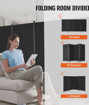 Modulair Kamerscherm 3/4/6 Panelen - Flexibele Afscheiding voor Kantoor, Slaapkamer, Hotel