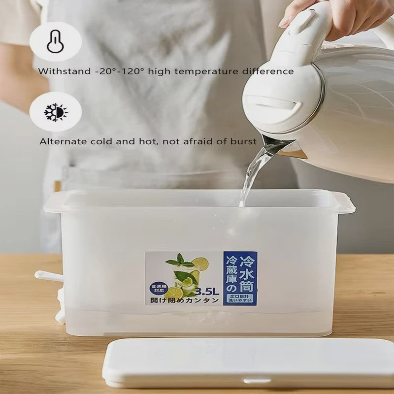 3.5L Waterdispenser met Kraan - Grote Sapcontainer voor Koude Dranken